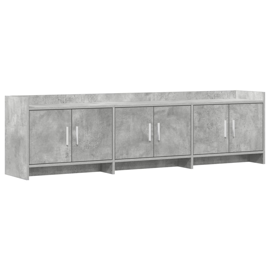 TV-kast 168 x 33 x 47 cm Betongrijs Bewerkt hout