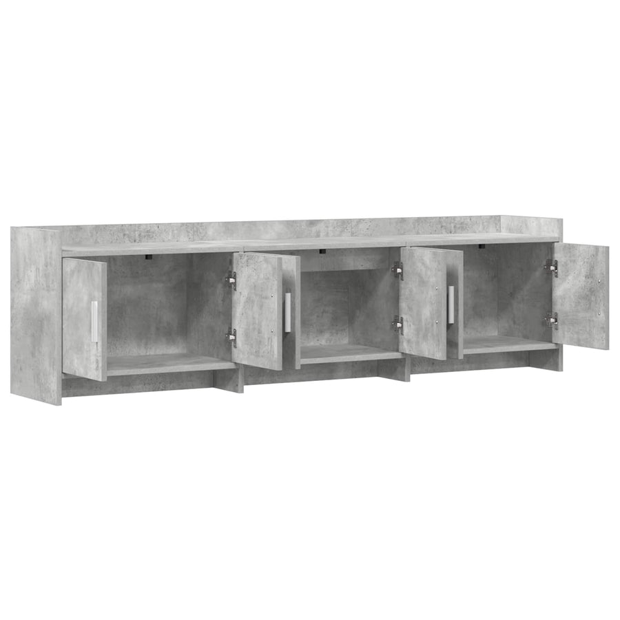 TV-kast 168 x 33 x 47 cm Betongrijs Bewerkt hout