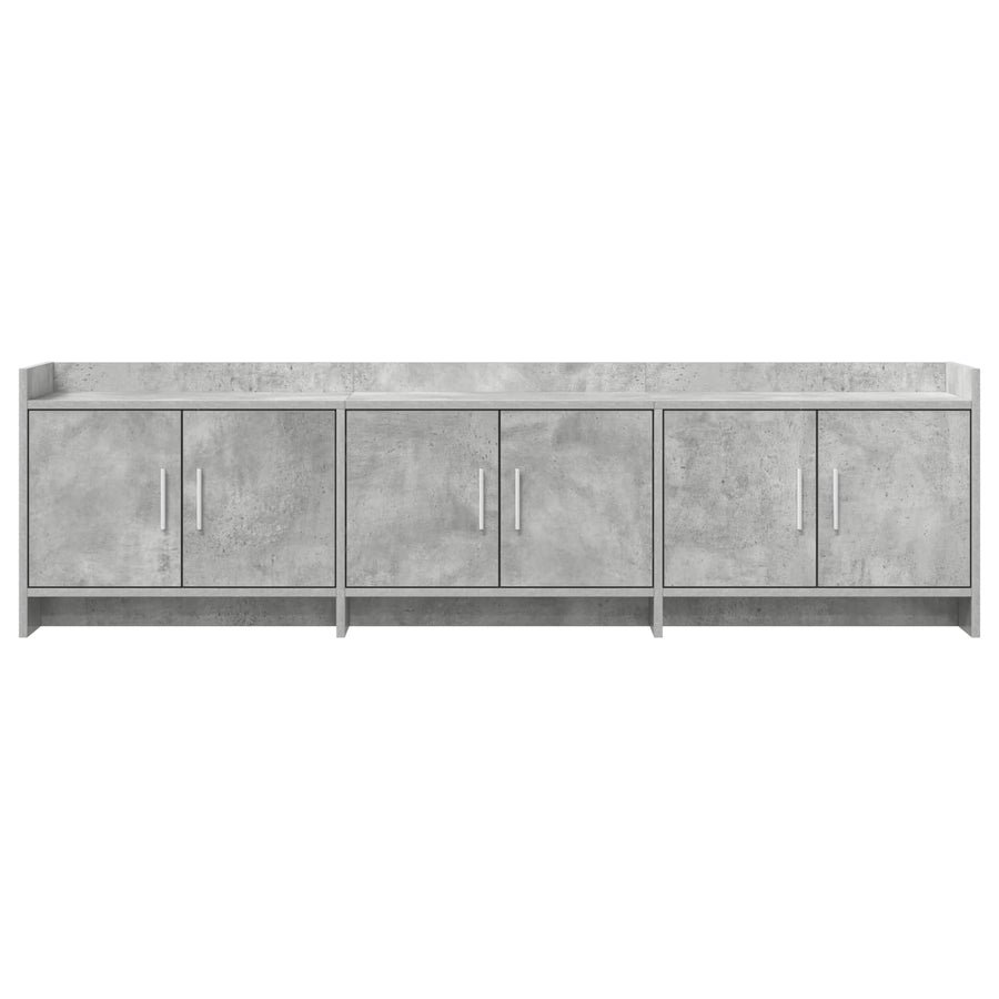 TV-kast 168 x 33 x 47 cm Betongrijs Bewerkt hout
