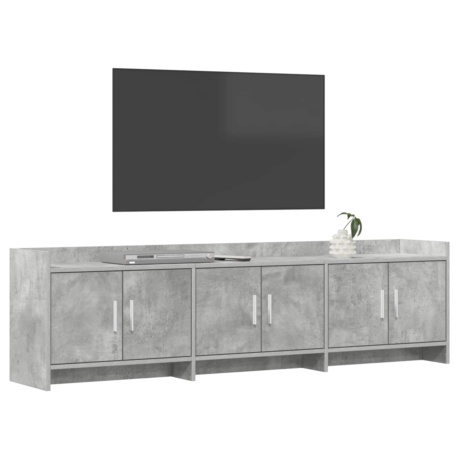 TV-kast 168 x 33 x 47 cm Betongrijs Bewerkt hout