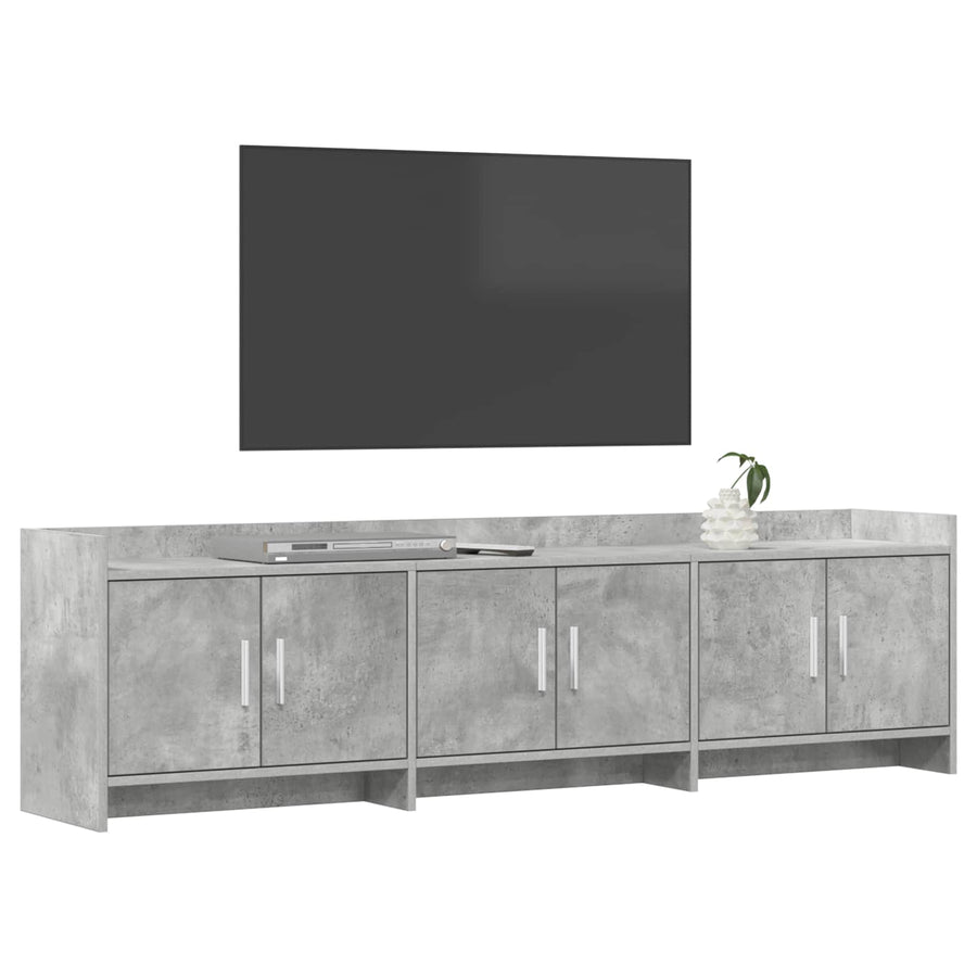 TV-kast 168 x 33 x 47 cm Betongrijs Bewerkt hout