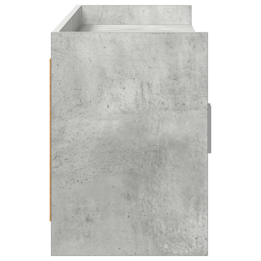 TV-kast 168 x 33 x 47 cm Betongrijs Bewerkt hout