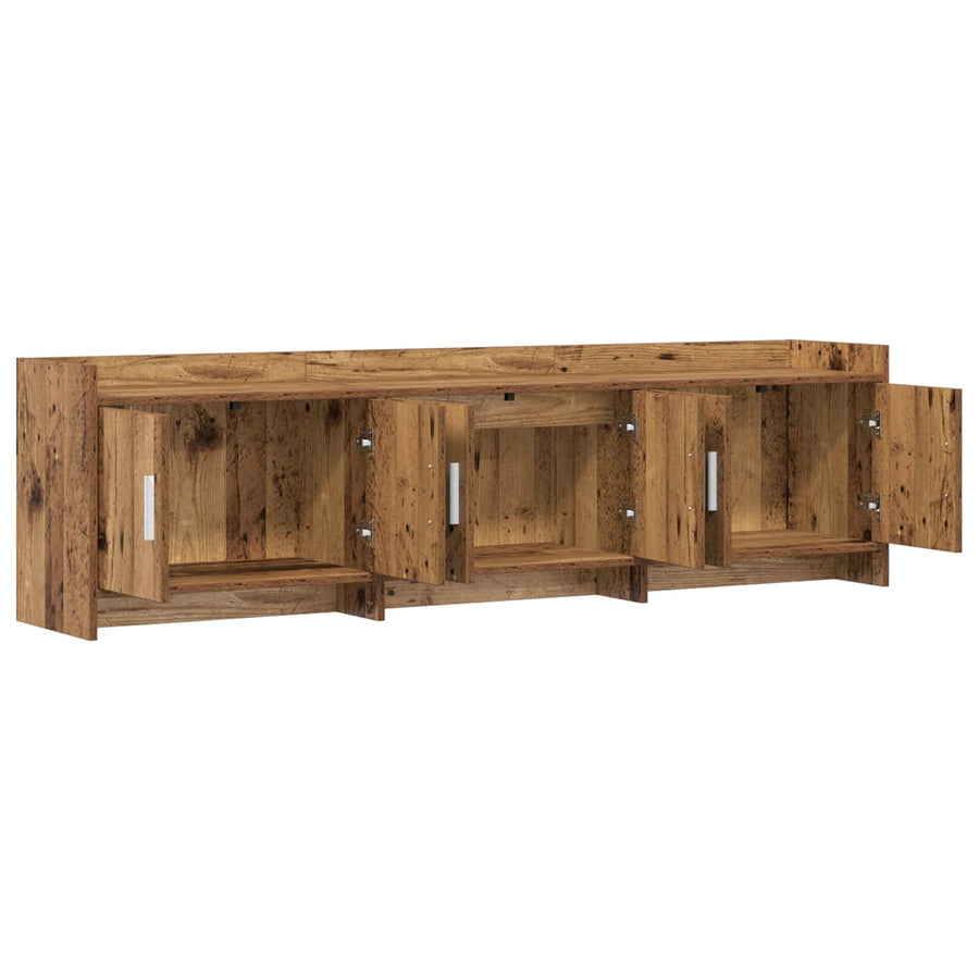 TV-kast 168 x 33 x 47 cm Oud hout Bewerkt hout