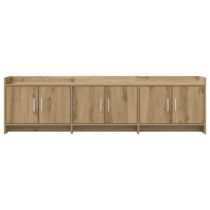 TV-kast 168 x 33 x 47 cm Artisanaal eiken Bewerkt hout