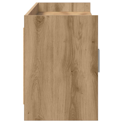TV-kast 168 x 33 x 47 cm Artisanaal eiken Bewerkt hout