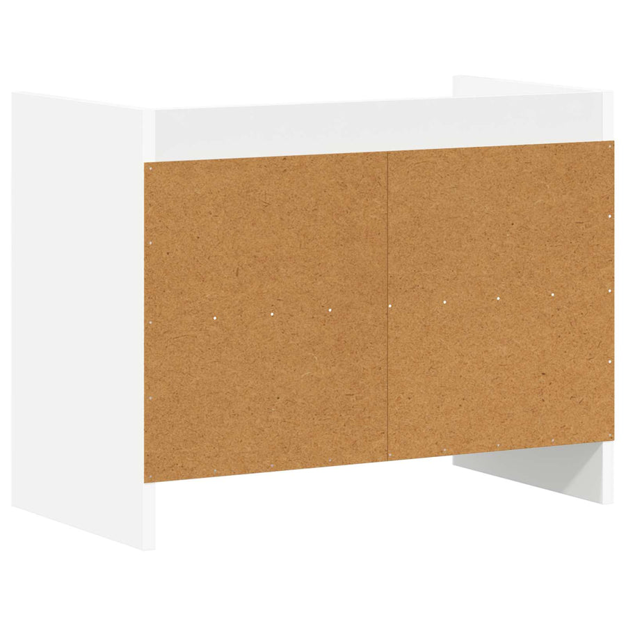 TV-kast 60 x 33 x 47 cm Wit Bewerkt hout