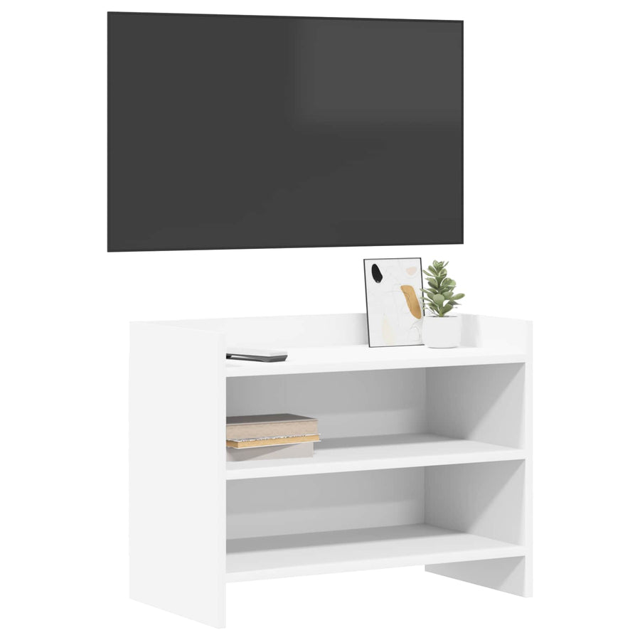 TV-kast 60 x 33 x 47 cm Wit Bewerkt hout