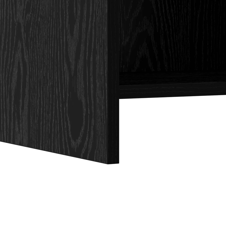 TV-kast 60 x 33 x 47 cm Zwart eiken Bewerkt hout