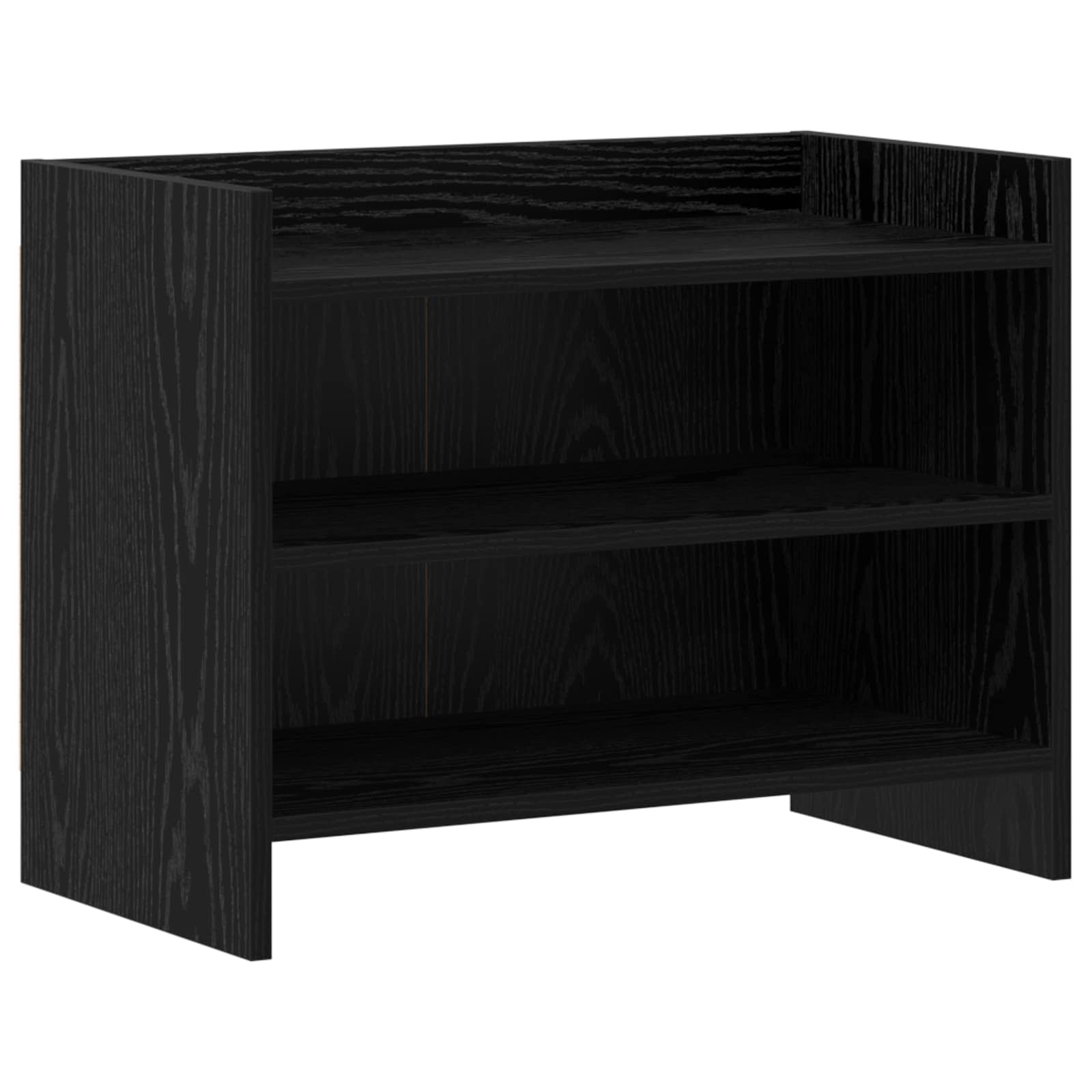 TV-kast 60 x 33 x 47 cm Zwart eiken Bewerkt hout