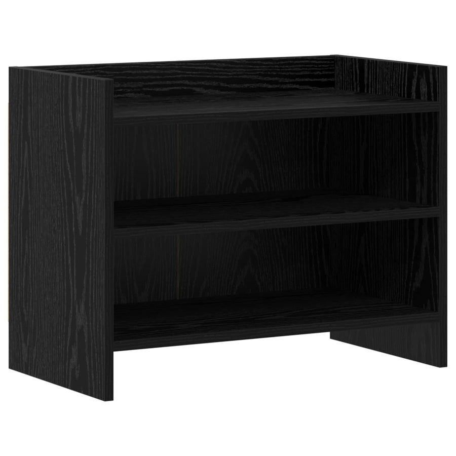 TV-kast 60 x 33 x 47 cm Zwart eiken Bewerkt hout