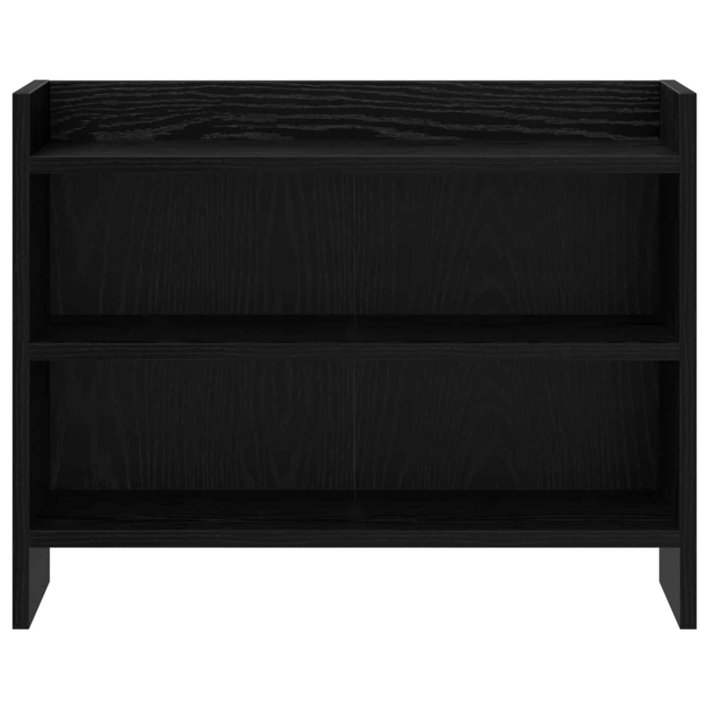 TV-kast 60 x 33 x 47 cm Zwart eiken Bewerkt hout