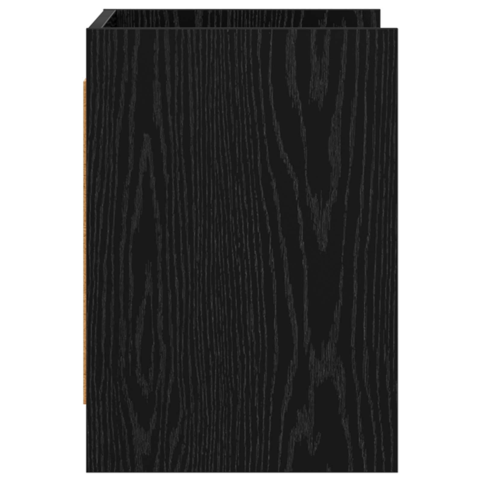 TV-kast 60 x 33 x 47 cm Zwart eiken Bewerkt hout