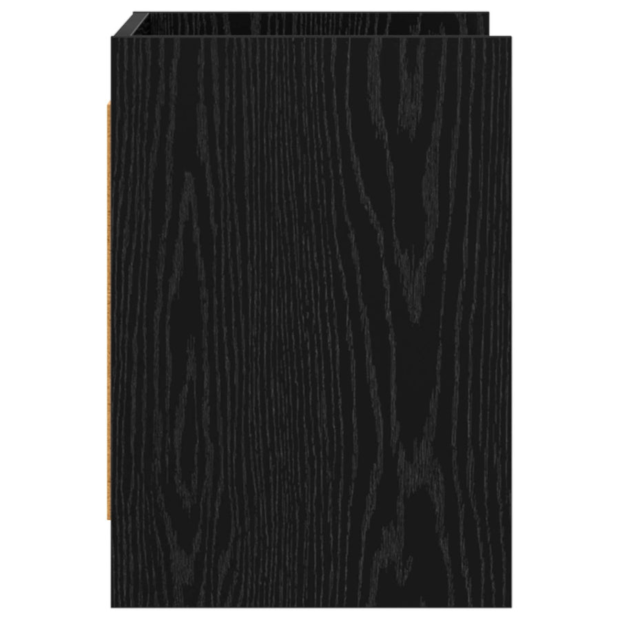 TV-kast 60 x 33 x 47 cm Zwart eiken Bewerkt hout