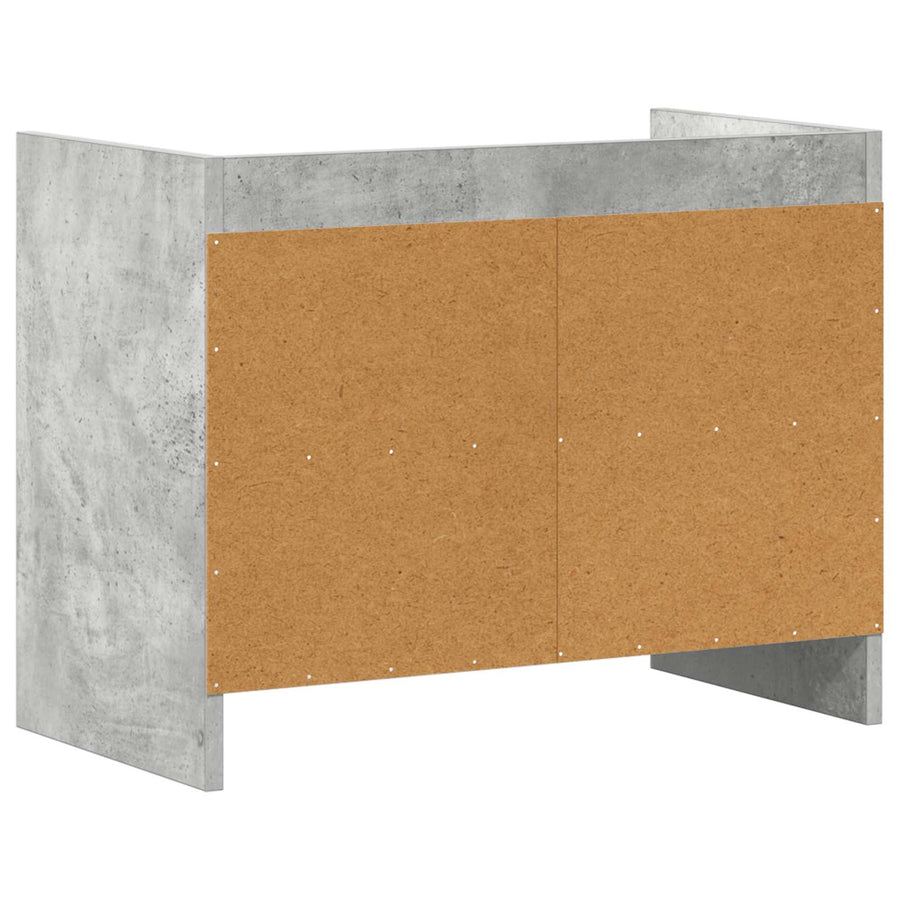 TV-kast 60 x 33 x 47 cm Betongrijs Bewerkt hout