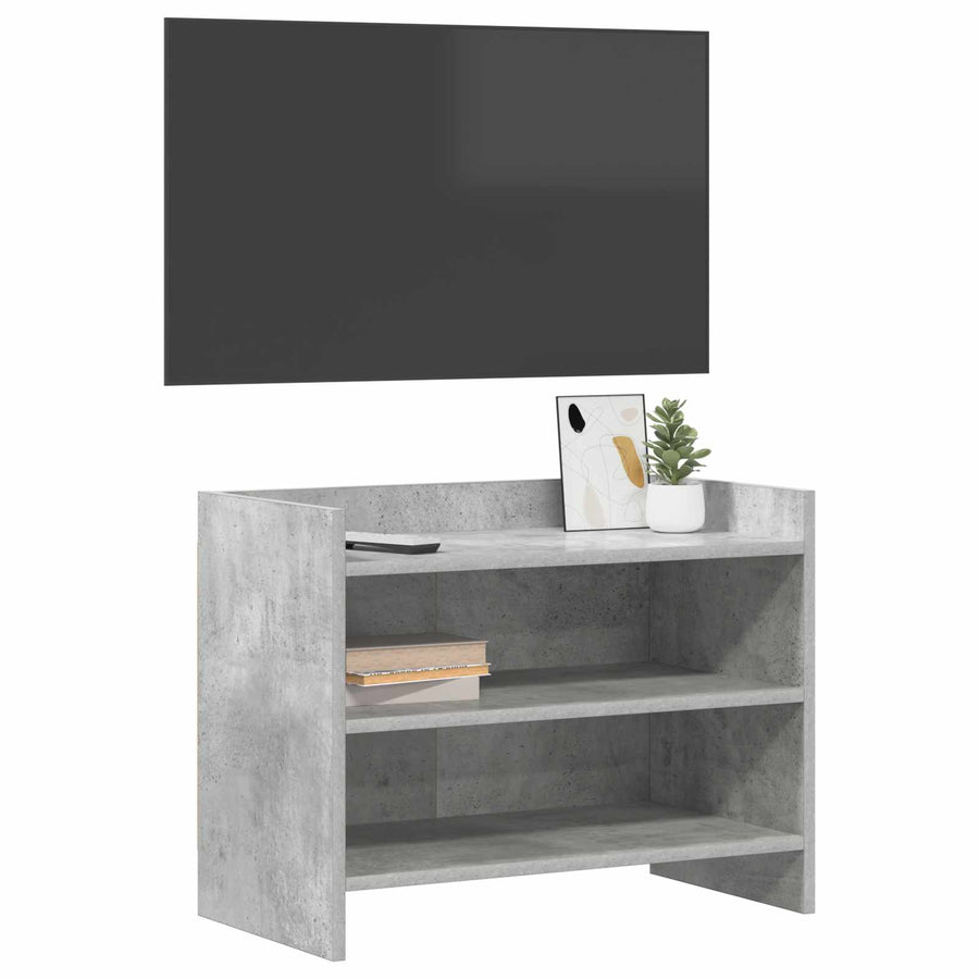 TV-kast 60 x 33 x 47 cm Betongrijs Bewerkt hout