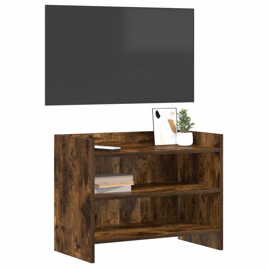 TV-kast 60 x 33 x 47 cm Gerookt eiken Bewerkt hout