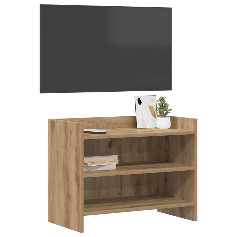 TV-kast 60 x 33 x 47 cm Artisanaal eiken Bewerkt hout
