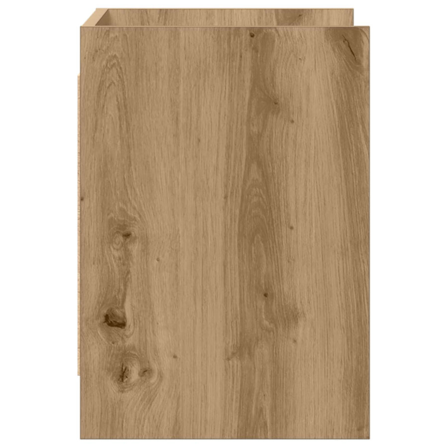 TV-kast 60 x 33 x 47 cm Artisanaal eiken Bewerkt hout