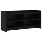 TV-kast 100 x 33 x 47 cm Zwart eiken Bewerkt hout