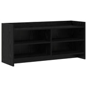 TV-kast 100 x 33 x 47 cm Zwart eiken Bewerkt hout
