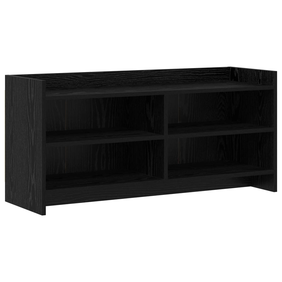 TV-kast 100 x 33 x 47 cm Zwart eiken Bewerkt hout