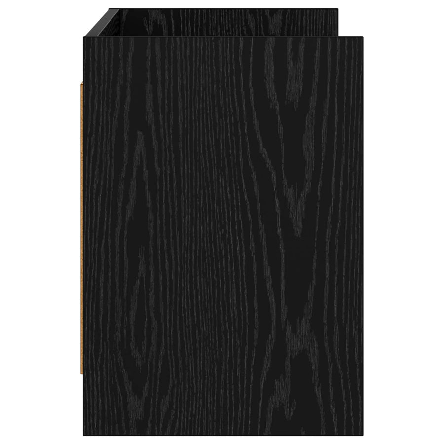 TV-kast 100 x 33 x 47 cm Zwart eiken Bewerkt hout