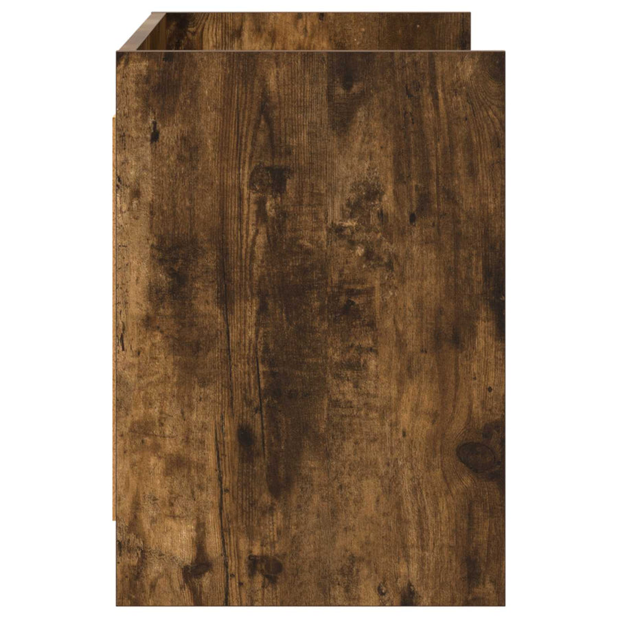 TV-kast 100 x 33 x 47 cm Gerookt eiken Bewerkt hout