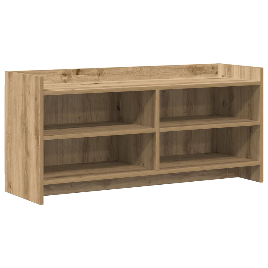 TV-kast 100 x 33 x 47 cm Artisanaal eiken Bewerkt hout