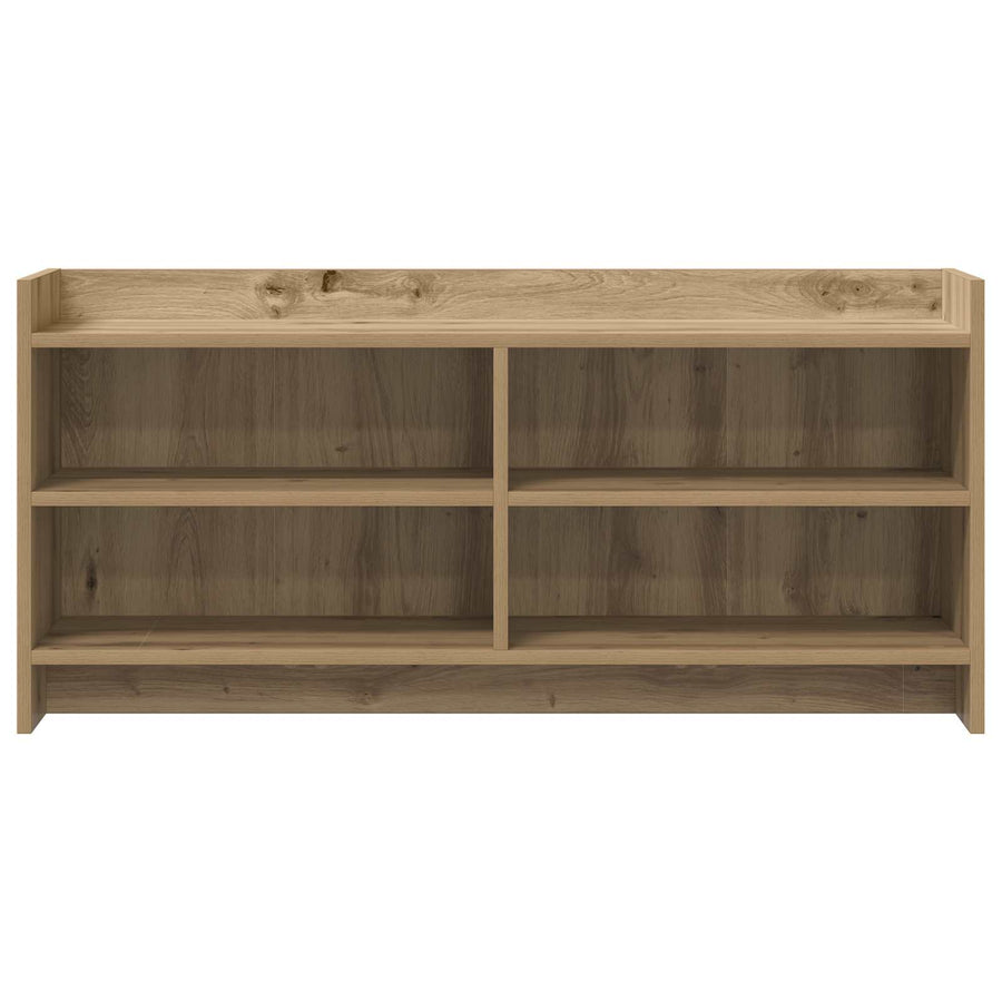 TV-kast 100 x 33 x 47 cm Artisanaal eiken Bewerkt hout