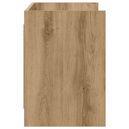 TV-kast 100 x 33 x 47 cm Artisanaal eiken Bewerkt hout