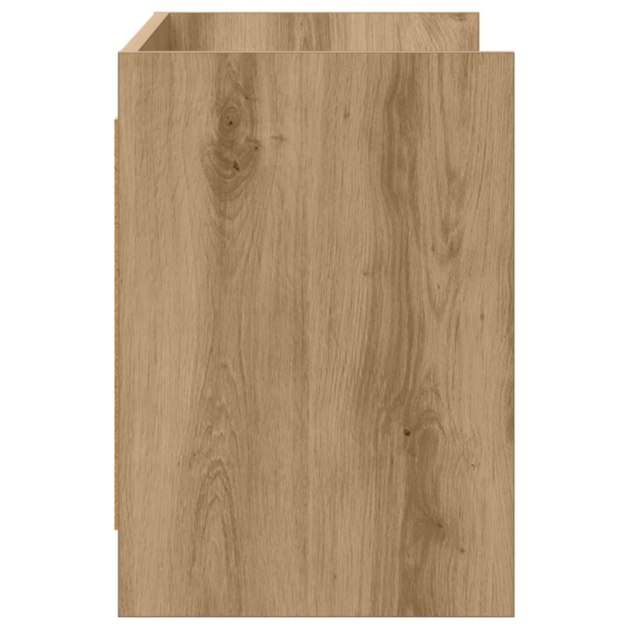 TV-kast 100 x 33 x 47 cm Artisanaal eiken Bewerkt hout