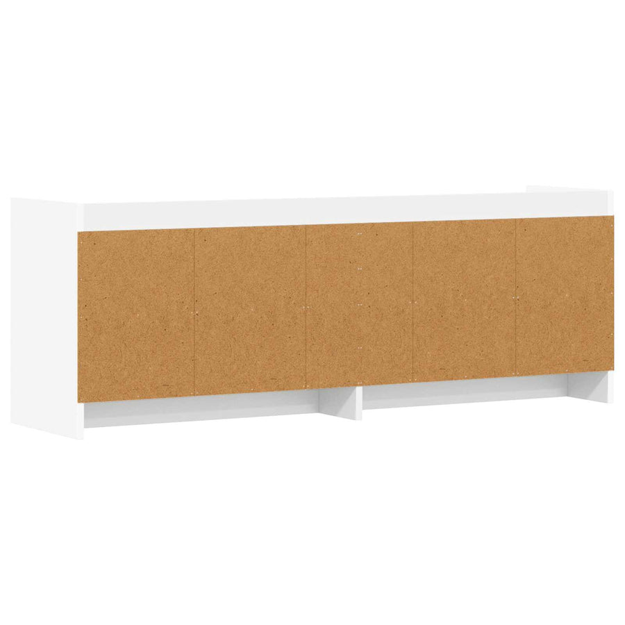 TV-kast 135 x 33 x 47 cm Wit Bewerkt hout