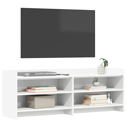 TV-kast 135 x 33 x 47 cm Wit Bewerkt hout