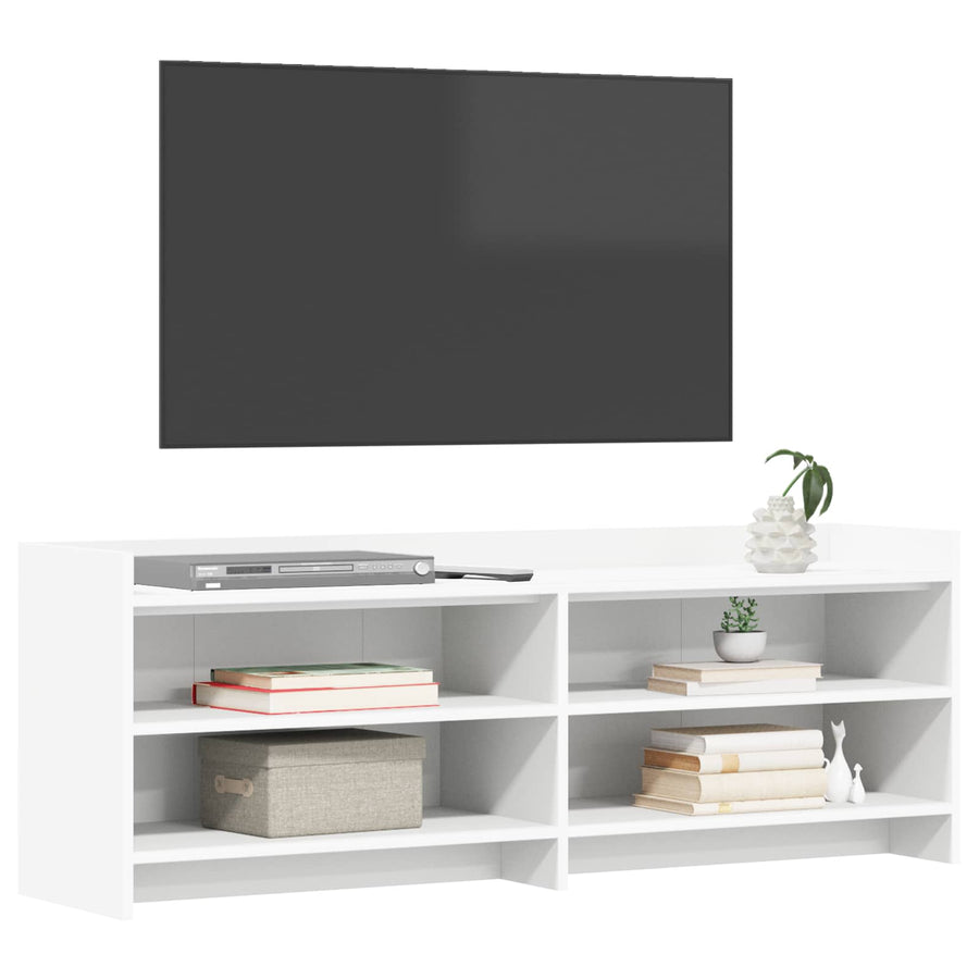 TV-kast 135 x 33 x 47 cm Wit Bewerkt hout
