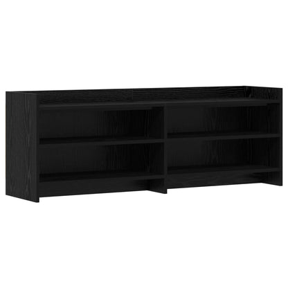 TV-kast 135 x 33 x 47 cm Zwart eiken Bewerkt hout