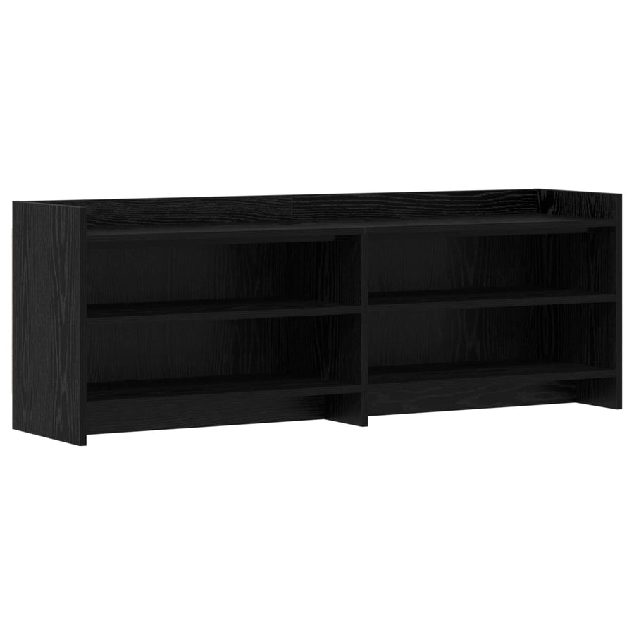 TV-kast 135 x 33 x 47 cm Zwart eiken Bewerkt hout