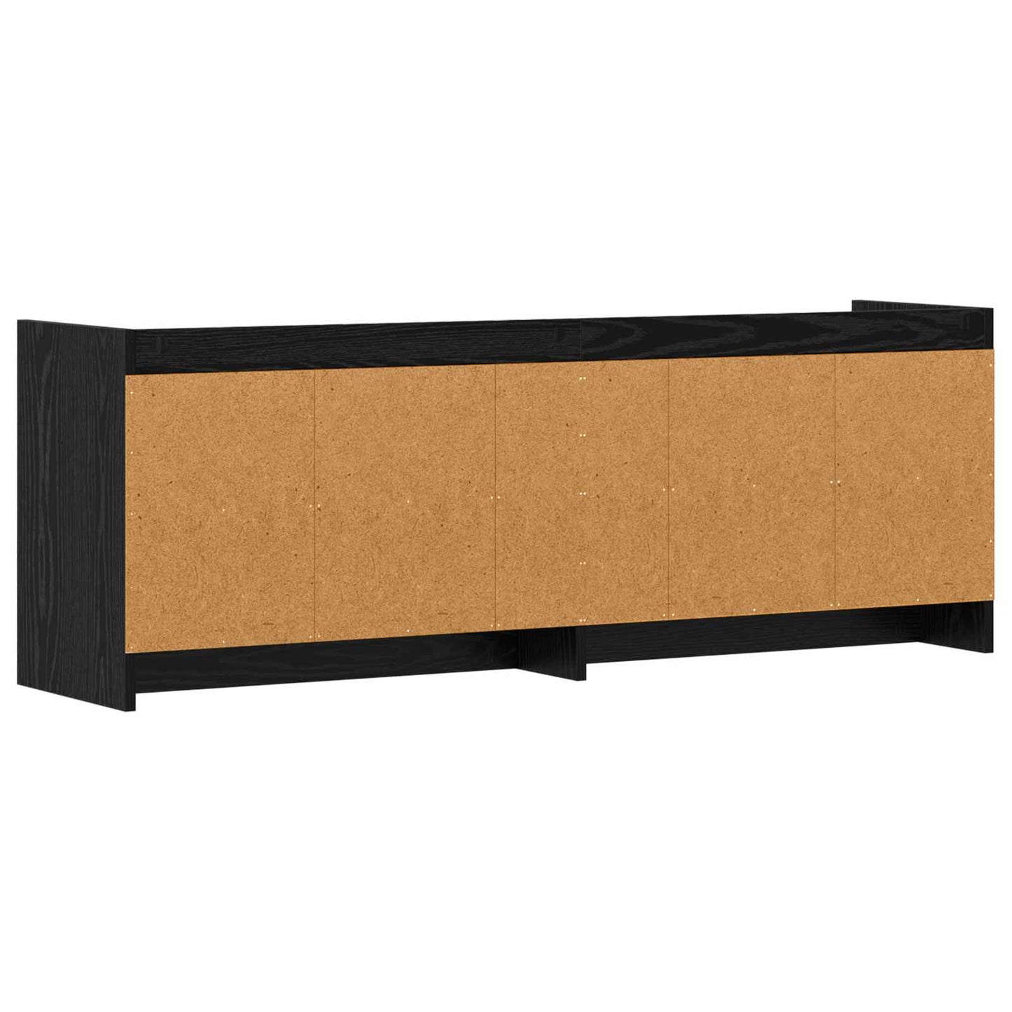 TV-kast 135 x 33 x 47 cm Zwart eiken Bewerkt hout