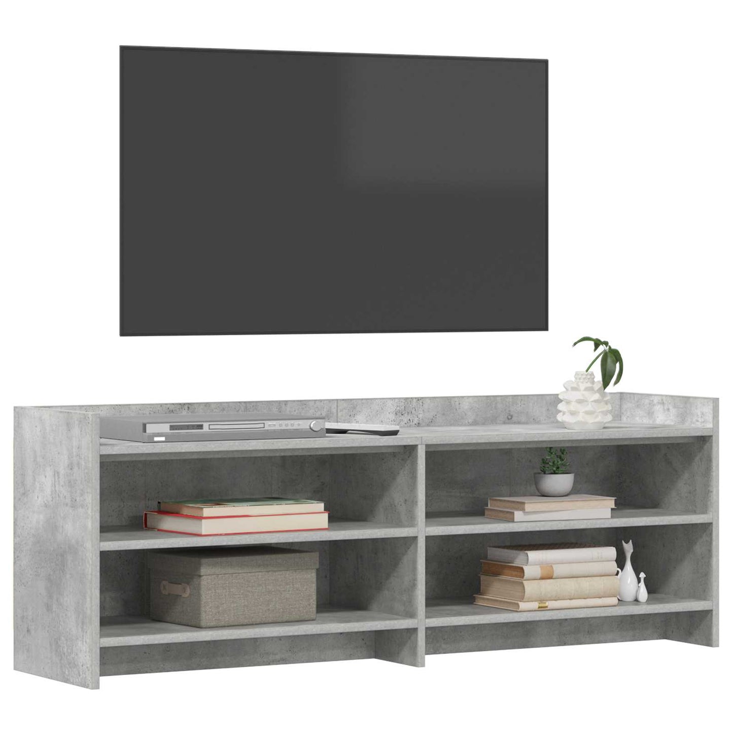 TV-kast 135 x 33 x 47 cm Betongrijs Bewerkt hout