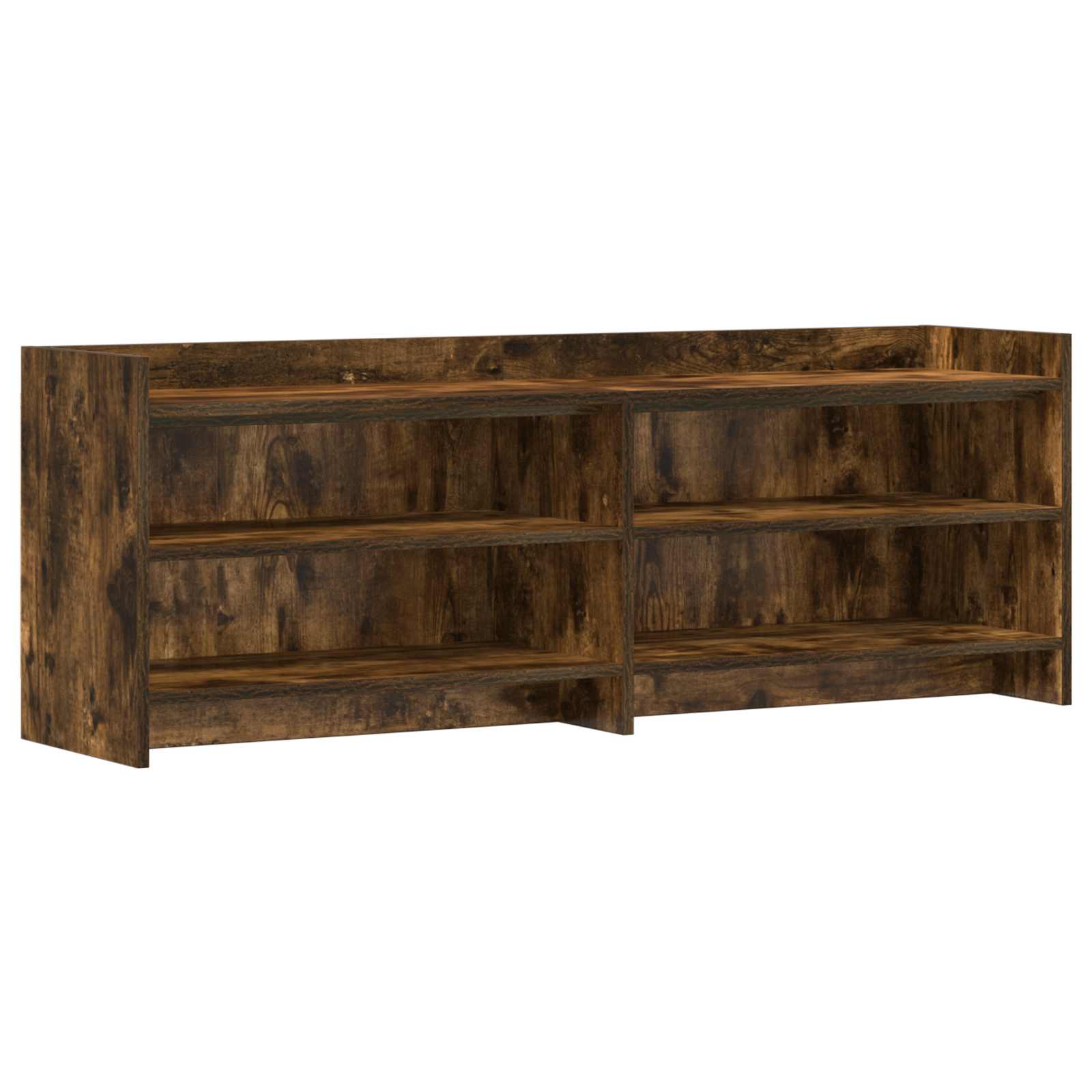 TV-kast 135 x 33 x 47 cm Gerookt eiken Bewerkt hout