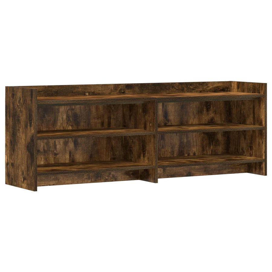TV-kast 135 x 33 x 47 cm Gerookt eiken Bewerkt hout