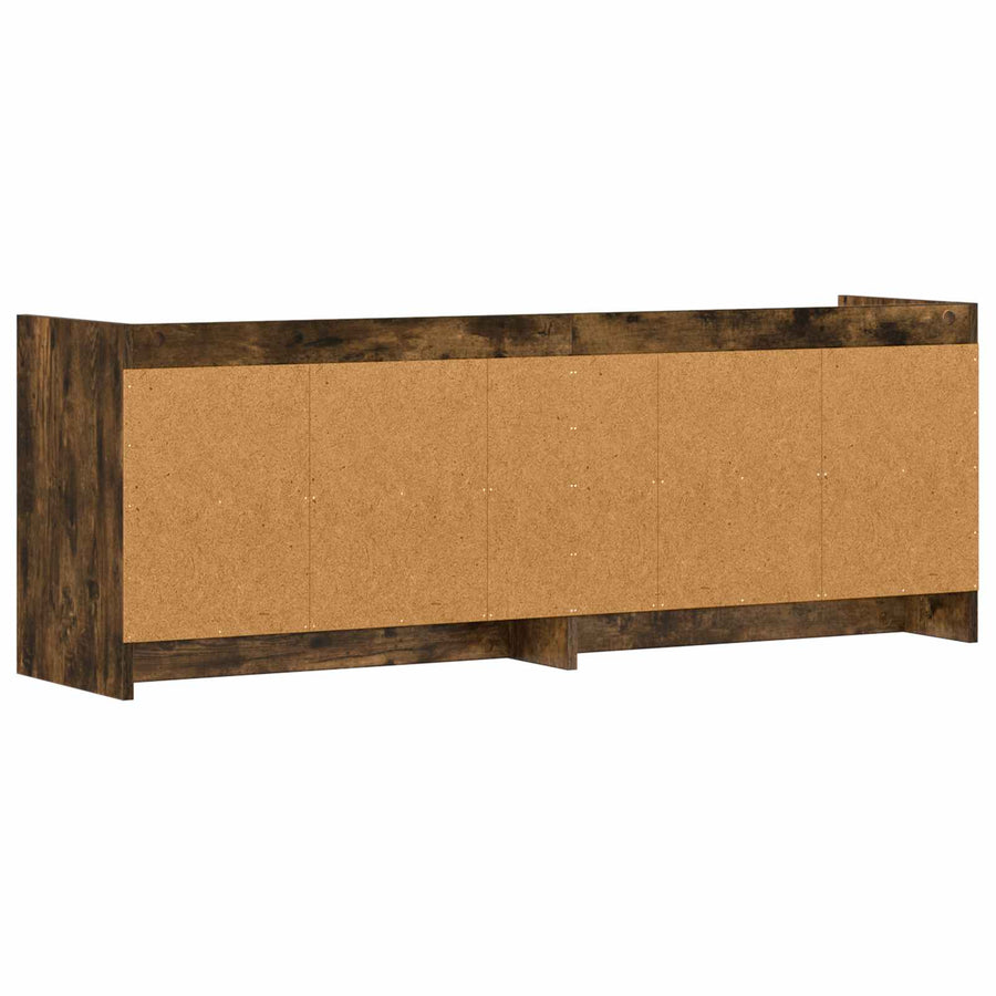 TV-kast 135 x 33 x 47 cm Gerookt eiken Bewerkt hout