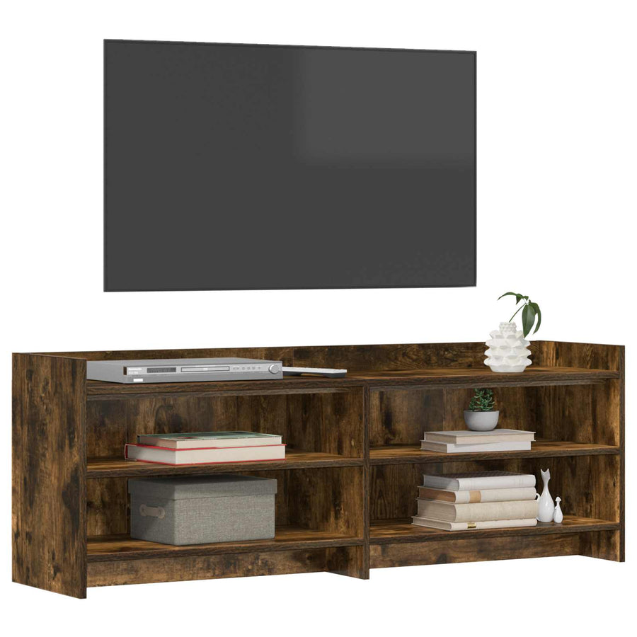 TV-kast 135 x 33 x 47 cm Gerookt eiken Bewerkt hout