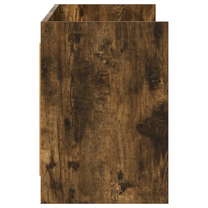 TV-kast 135 x 33 x 47 cm Gerookt eiken Bewerkt hout