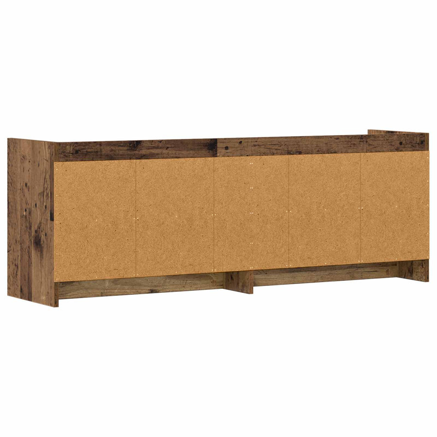 TV-kast 135 x 33 x 47 cm Oud hout Bewerkt hout
