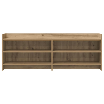 TV-kast 135 x 33 x 47 cm Artisanaal eiken Bewerkt hout