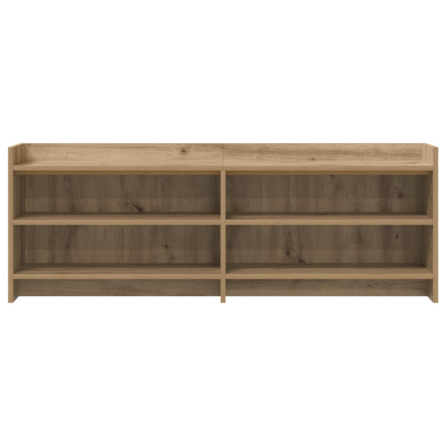 TV-kast 135 x 33 x 47 cm Artisanaal eiken Bewerkt hout