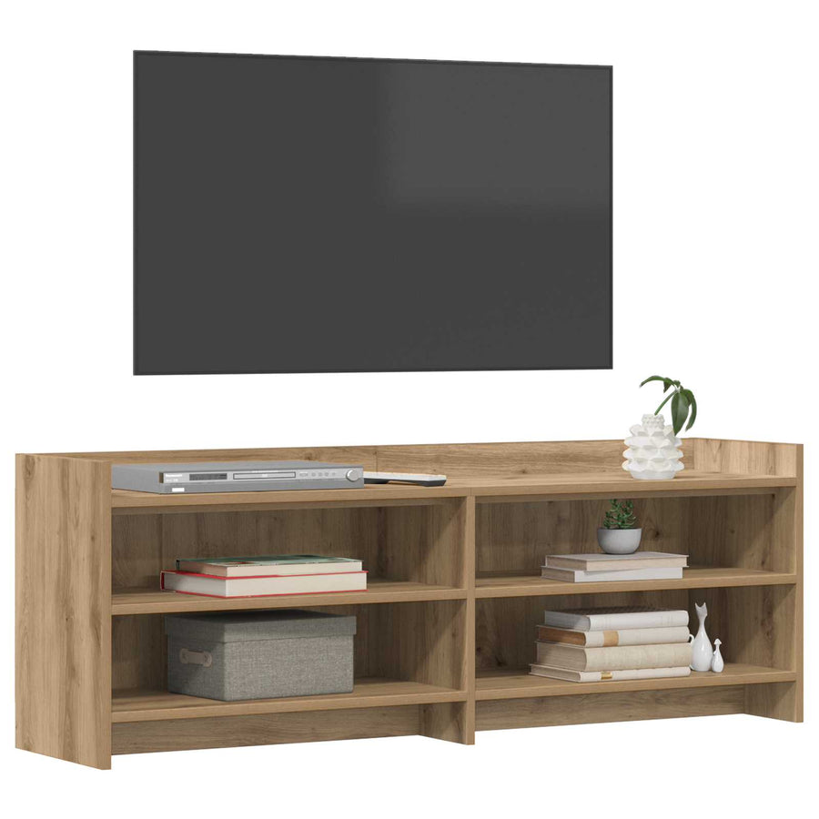 TV-kast 135 x 33 x 47 cm Artisanaal eiken Bewerkt hout