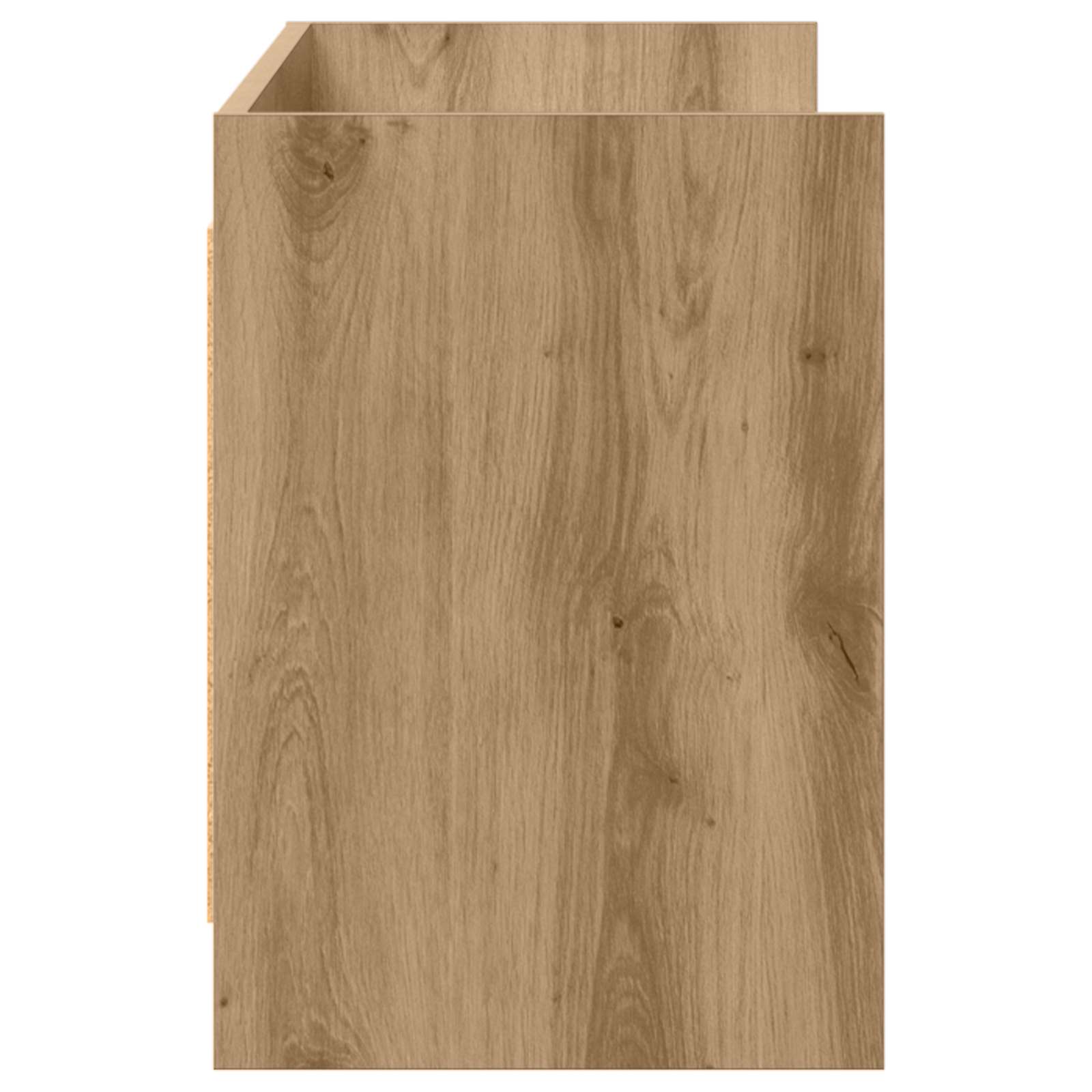 TV-kast 135 x 33 x 47 cm Artisanaal eiken Bewerkt hout