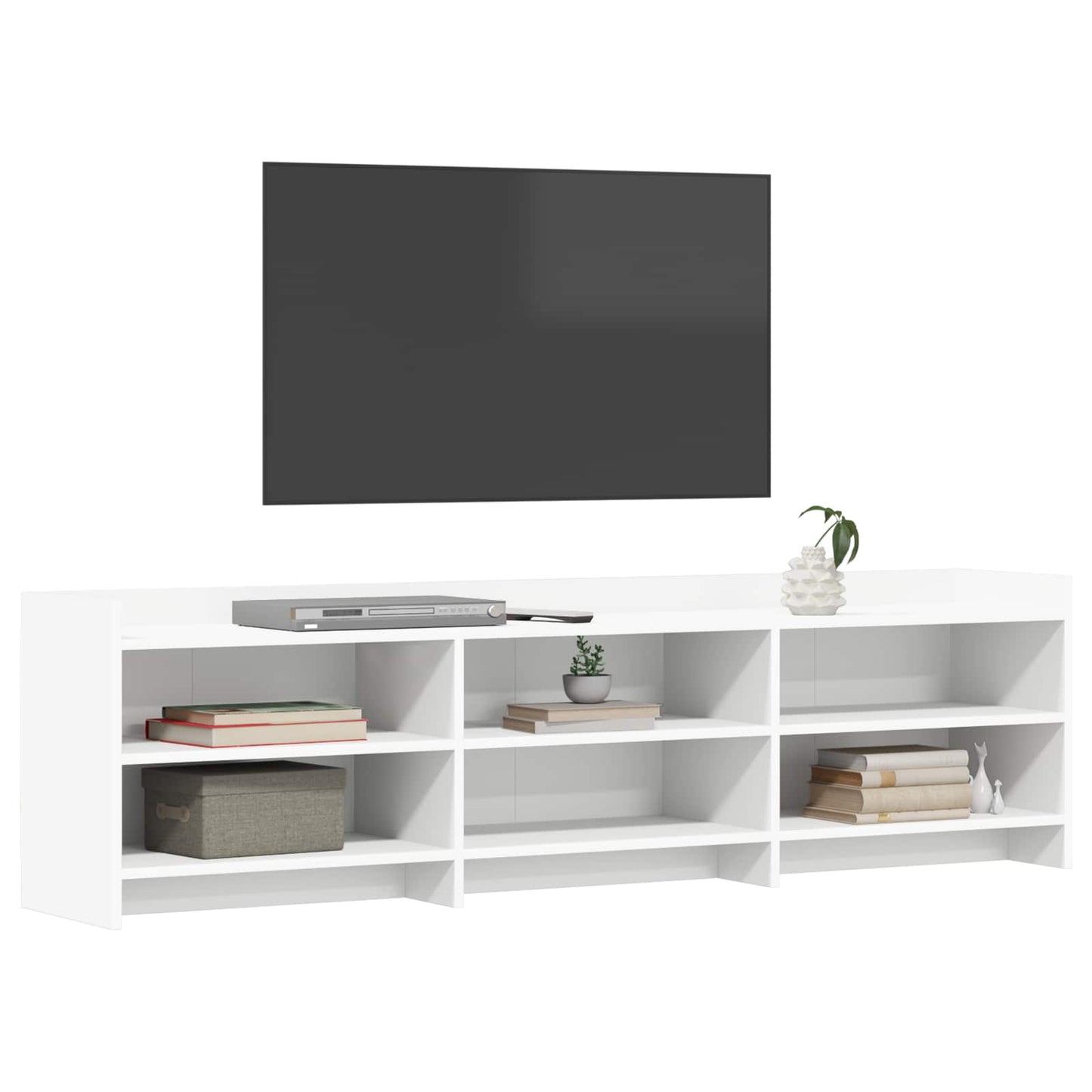 TV-kast 168 x 33 x 47 cm Wit Bewerkt hout