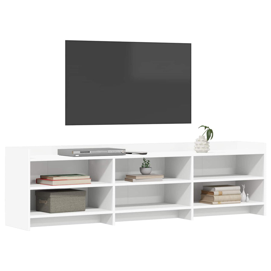TV-kast 168 x 33 x 47 cm Wit Bewerkt hout